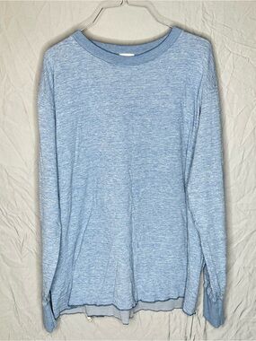 Vintage Duofold USA Made Wool Blend Double Layer Thermal Shirt XL Blue